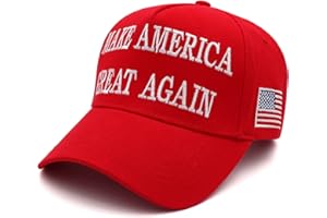 AEONDA Trump 2024 MAGA Hat Make America Great Again Donald Trump Slogan avec drapeau américain Casquette réglable Keep America Great Baseball Hat Rouge, Rouge, One Size-M