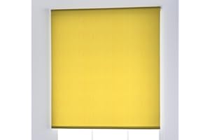 ZEBRA TECHNOLOGIES Zebra Textil Aitana Estor Enrollable Traslucido, Tela, Amarillo, 130 x 175 cm