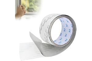 HUGFADS Ruban Adhésif de Réparation pour Moustiquaire (50 mm x 2 m),Kit de Réparation Moustiquaire de Qualité,Protection Contre les Insectes