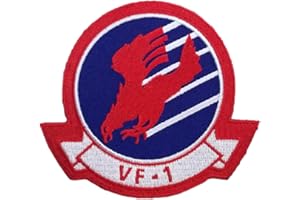 Titan One Europe - VF-1 US Navy Fighter Squadron Maverick Tom Cat Parche Bordado (Termoadhesivo)
