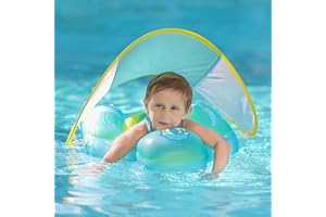 Swimbobo Inflatable Baby Swimming Float with Safe Bottom Support for Safer Swims Size Improved Infant Pool Floaties Swimming Pool Toys