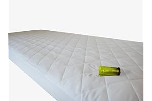 Matratzenschoner EBMS80-200, wasserdichte, Gesteppte Matratzenauflage und Matratzenschutz. Nässeschutz Matratzen-Spannauflage, Unterlage weiß (180x200+30cm)