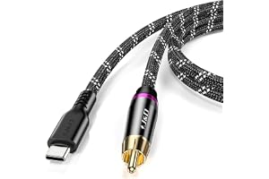 J&D USB C till RCA Koaxial Audiokabel, Typ C till SPDIF Digital Adapter för DAC, Förstärkare, Soundbar, Hifi Stereo, 32 Bit/3