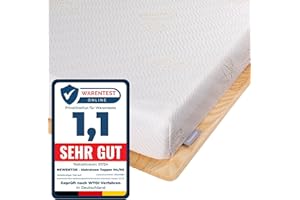 Newentor® Nakładka na materac o wymiarach 140 x 200 cm, H4 H5, sztywny żel, z materacem z zimnej pianki, wysokość 7 cm