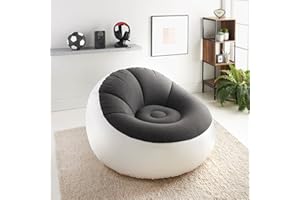 BARGAINSMANIA Inflatable Chair - Sofa Indoor & Outdoor - Camping Chairs For Adults - Inflatable Furniture - For Living Room Balcony Garden - Holded Leak Air Bearing - Ultra Soft Lazy - Max Loading Weight - 100kg