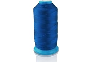 Aussel Fil à coudre en nylon reconstitué pour tissus d'ameublement, marché extérieur, draperie, perlage, bagages, sacs à main (bleu foncé)