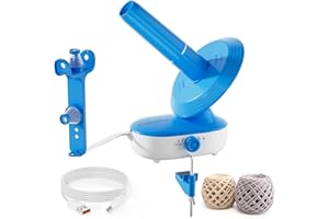 Caydo Bobinadora de hilo, Eléctrico Enrollador de lana para punto y ganchillo, Enrollador de ovillos Eléctrico, Gran capacidad 10 onzas Hiladora para hilos de lana, tejedores y ganchilleros