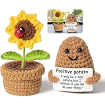 Girasole Positivo Hshenjhu - Peluche 14x7cm Con Messaggio Motivazionale | Regalo Emotivo - Foto 4