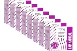 TOTM Natural Pads with Wings | Super Flow | Organic Cotton Topsheet | Compostable Wrappers | Breathable Comfort & Softness | 8 Packs | 72 Pads