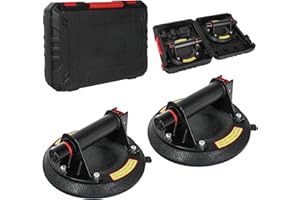 DINGBLUE 2 Pack Vacuum Suction Cups, 8inch Glass Suckers Lifters with Carrying Case,Heavy Duty Vacuum Suction Cup,Glass Suction Lifter for Replace Glass/Window/Tile Suction Lifter,Load Capacity 163kg/360lbs