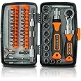 OUNA 38 in 1 Household Labor Saving Ratchet Screwdriver Bit Set Multipurpose Tool Kit Hardware Tools Combination Wrenches Toolbox Hand Tool Sets