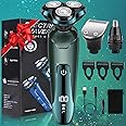 Electric Razor for Men, New Upgrade Electric Shavers for Men Cordless Rechargeable 3D Rotary Men Shaver,Wet/Dry Mens Shaver,Waterproof Mens Razor for Shaving Gifts for Husband, Dad,Boyfriend