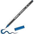 edding 4200 porcelain brush pen - light blue - 1 pen - brush nib 1-4 mm - felt-nib pen for painting and decorating ceramics, porcelain - dishwasher-safe, lightfast ink, quick-drying