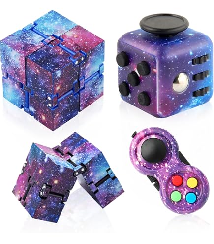 Milifox Cubo Fidget De 12 Caras – Juguete Antiestrés Con Engranajes, Botones Y Joystick, Para Adultos Y Niños Con TDAH, Autismo O Ansiedad, Color Negro-rojo