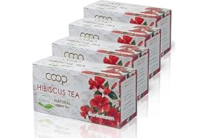 B4B 80 Tea Bags Hibiscus Tea 100% Natural - 4 Boxes 1.5 g Bags
