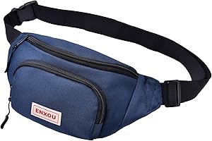 Water Resistant Bum Bag ENXOU Waterproof Waist Bag with Multi-Pockets Large Capacity Pack for Outdoors, Sport, Hiking, Travel for Men Women Boys Girls Teenager