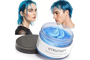 HTRUIYATY Cire de Couleur pour les Cheveux, Une Fois la Modélisation Temporaire Cire de Teinture pour les Cheveux de Couleur Naturelle, Crème de Coiffure Temporaire, Cosplay Partie Halloween