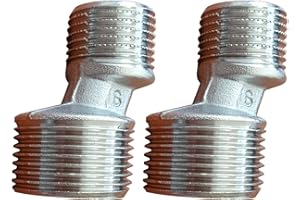 PLUMBING4HOME 2 PCS 2X 1/2" to 3/4" BSP Shower TAP Connection Reduction Male to Male Dog Legs