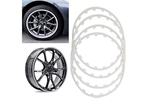 UIHECTA 16/17/18/19/20 Pouce Protecteurs De Jantes, Garniture De Protection De Garde De Jantes Automobiles, Anti-Collision Anti-Rayures Kit De Garnitures De Remise en éTat De Voiture,Blanc,20in