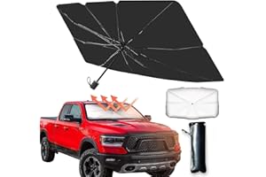 LINNIW Pare Soleil Voiture Pare Brise Avant Parapluie, Pliable Parapluie Pare Soleil Voiture Rotative à 360°, Protection Anti-UV et Anti-Chaleur Convient à la Plupart des Camionnettes SUV MPV