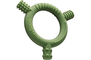 Baby Nom ® Anneau de Dentition pour Bébé - Anneau de Dentition pour Bébé en Silicone 100% Alimentaire Sans BPA, Jouet Dentition Bébé pour Soulager Les Gencives Bebe, Soulagement Dent Bébé