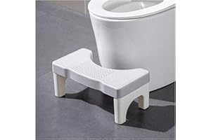 DAIRYCOF Toilettenhocker Erwachsene - Ergonomischer WC Hocker gegen Verstopfung (40x21x17 cm, Grau)