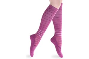 SocksLane Cotton Compression Socks 15-20 mmHg Class 1 Support Knee-High for Women and Men