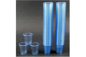 EVENTPAC 900 Schnapsbecher Schnapsgläser aus Plastik Pinnchen Kunststoff Shots Medikamentenbecher blau - hellblau / 2cl - 3cl Einweg