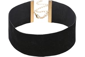 Yolev Black Choker Necklace for Women Gothic Velvet Choker Collar Necklace Emo Accessories for Holiday Party Cosplay Birthday Party