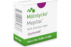 MOLNLYCKE HEALTH CARE Srl Mepitac 298300 - Cinta de silicona suave, 2 cm x 3/0" x 3 yardas