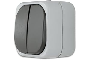 REV 0511575777 AquaTop, Serienschalter, Feuchtraum IP44, einpolig, Aufputz, grau