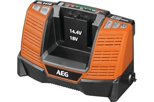 AEG - Chargeur GBS NiCD/NIMH/LI-ION, Batt. Pro Lithium (à glissière) 14,4V/18V, pour Batteries 18V de 1,5 à 9,0 Ah, Tension Secteur 220-240V - BL1418