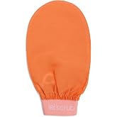 Let'scrub Puppy Rubber Bath Shower Pouch Exfoliating Gloves 100% Flush Silk For Sensitive Skin