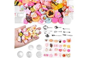JNEYVIC 150 Pezzi Mini Cibi Mini Cibo, Alimenti Misti In Resina Per Bambole E Cucina Cibo e Bevande in Miniatura Cibo Alimenti Cucina Giocattolo per Bambini Accessori Casa delle Bambole Stile Casuale