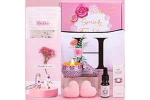 BAICAI Birthday Pamper Gifts for Women, Personalized Letter H Happy Birthday Letterbox Gifts for Her, Unique Ladies Spa Bath Set Get Well Soon Hampers Thank you Gifts for Women Best Friend Bestie Sister Mum