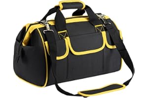 LTLSZRN Borsa Porta Attrezzi, Custodia per elettricista, Borsa per elettricisti, Borsa Magazzino Utensili, Cintura Porta Attrezzi Multi Tasche, per Elettricista,Carpentiere,Tecnico Manutenzione.(Giallo)