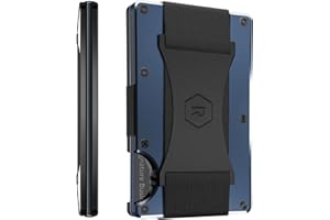 THE RIDGE Ridge Wallet for Men - Slim Minimalist Compact Wallet, RFID Protected Front Pocket Wallets for Men, Integrated Cash Strap Card Holder