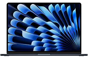 Apple 2024 MacBook Air de 15 Pulgadas con Chip M3 de Apple: Pantalla Liquid Retina de 15,3 Pulgadas, 8 GB de Memoria unificada, SSD de 256 GB, cámara FaceTime HD a 1080p, Touch ID, Medianoche