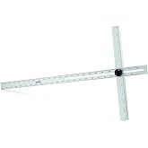 AUSONIA - 47452 120 CM ALUMINUM T-RULER WITH ADJUSTABLE ANGLE, FOLDABLE FOR EASY CARRYING AND STORAGE. THICKNESS OF 4.7 MM