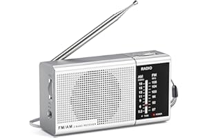 Tendak Radio Portatile, Radiolina Portatile FM/AM, Radiolina Tascabile con Eccellente Ricezione, Facile da Usare, Jack per Cuffie (AA)