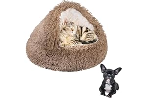 SHJOEE Cama de Perro CóModo Y CáLida Mullida Cama de Gato en Forma de Concha Cama de Mascota Calentita Sofá de Mascota Antideslizante Cesta de Felpa Cesta de Gato Cojín Suave de Perro