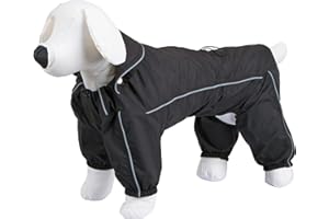 Kerbl Pet Regenmantel Manchester, Hundejacke, Hundemantel, schwarz, 40cm, Polyester, Hunde, mit Beinschutz