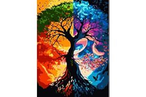 LWZAYS Paint by Number for Adults Beginner - Tree of Life Paint by Numbes Kits - DIY Adult Paint by Number for Home Wall Decor Gift 12"x16" (No Frame)