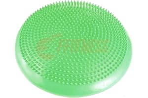 FFITNESS FSYBB71V Balance Cushion Cojín propioceptivo Mejora la Estabilidad y el Equilibrio, Inflable, de PVC, antiestallidos, para casa, Fitness, Yoga, Pilates, rehabilitación, Color Verde