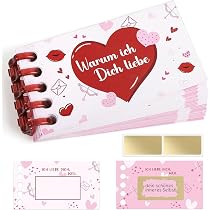 Lustige Valentinstagskarte 'I LO_E YOU' Mit Goldenem Aufkleber – 20,3 X 13,5 Cm, Inkl. Rotem Umschlag