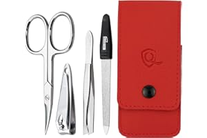 marQus - Set de manicura con 4 piezas para el cuidado de uñas, tamaño ideal para viaje, de calidad superior y fabricado en Europa