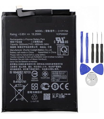 Batterie De Remplacement 5000mAh Pour ASUS ZenFone Max Pro M1 - Compatible ZB602KL ZB601KL - Avec Outils De Montage - Haute Capacité Et Charge Rapide - 3
