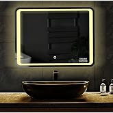 Khushi Decors Rectangle 3Line Led Mirror Glass for Bath...