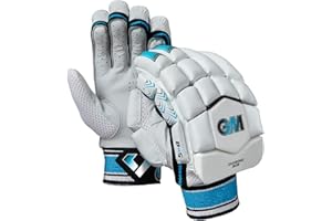 Gunn & Moore GM Cricket Batting Gloves | Ben Stokes Diamond 606 | Sleek Back of Hand Shape | Calf Leather Palm | 1 Pair