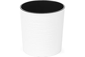 HappyFlower MultiProject Flower Pot, Plant Pot, Planter, Including Insert, Round, Chisel Look, 3 Sizes, 7 Colours, Planters.